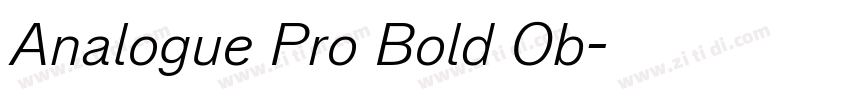 Analogue Pro Bold Ob字体转换